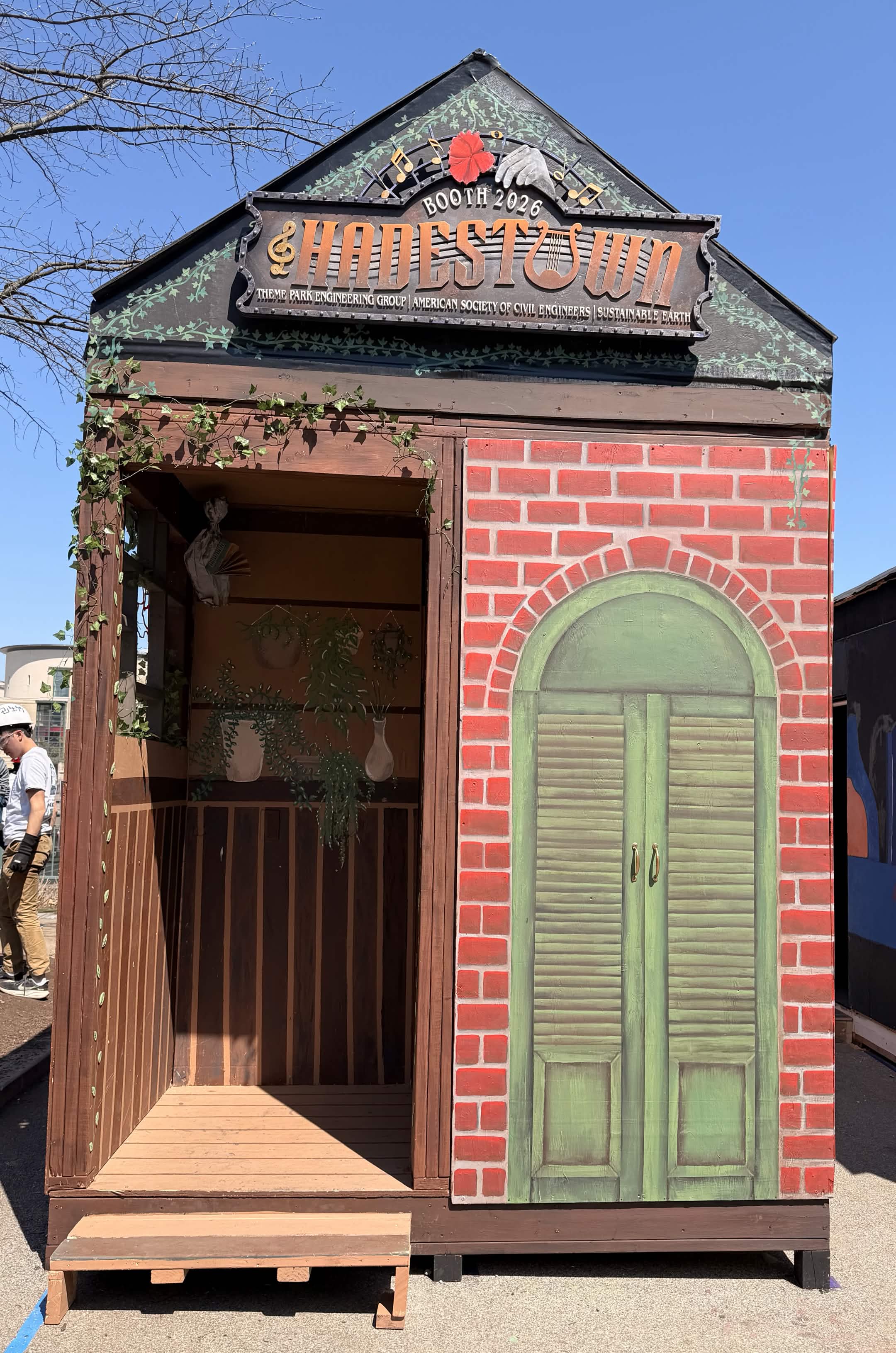 Front of the Hadestown Booth